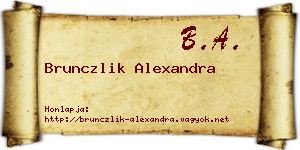 Brunczlik Alexandra névjegykártya