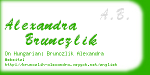 alexandra brunczlik business card